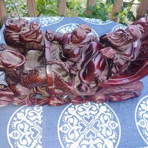 Rosewood Carving Of Shouxing ,The Chinese God Of Longevity.